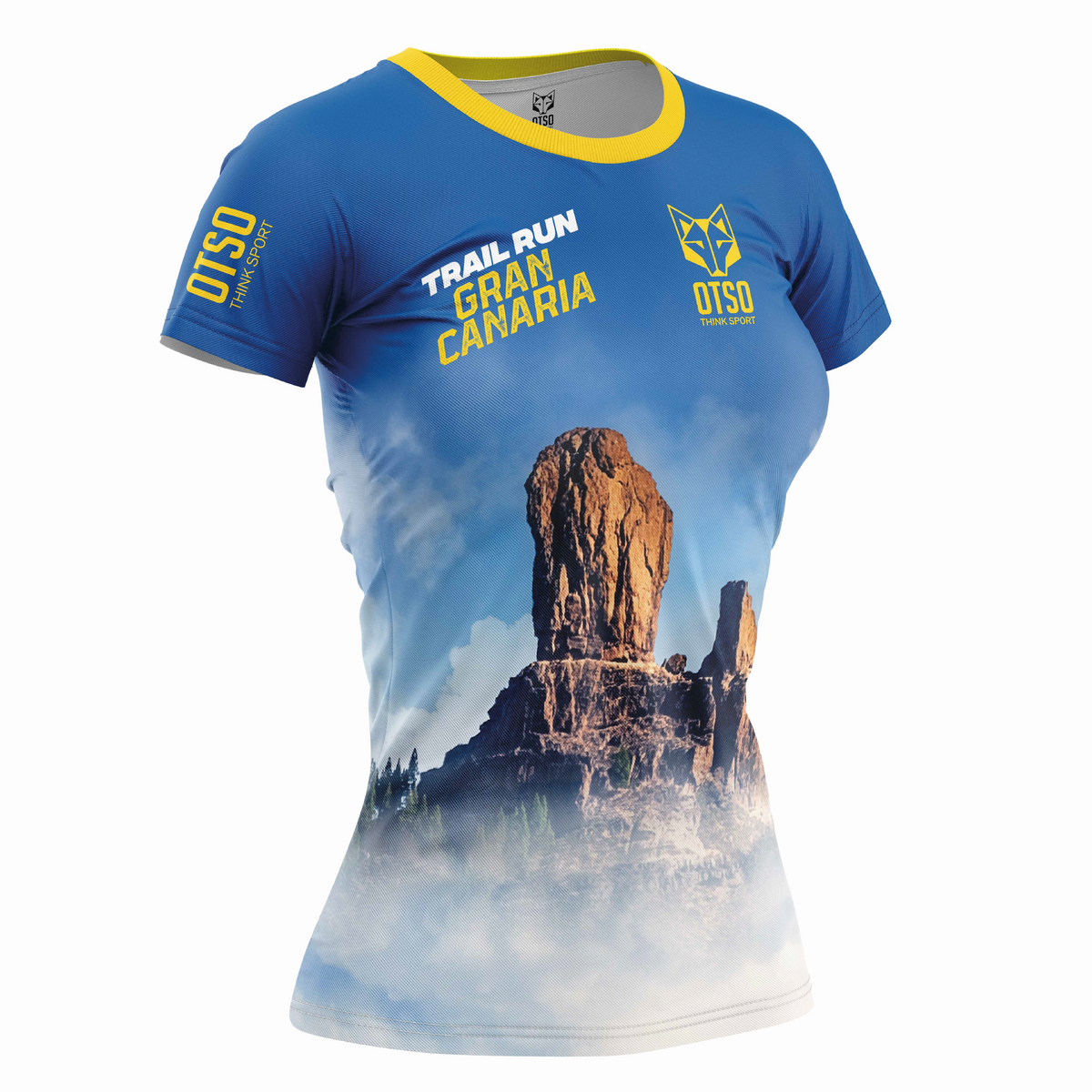 OTSO Damen Kurzarm-Funktionsshirt - Trail Run Gran Canaria Frost – Produktansicht