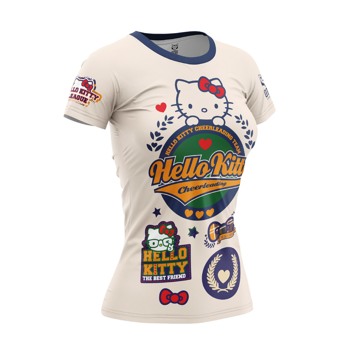 OTSO Damen/Mädchen Kurzarm-Funktionsshirt - Hello Kitty Cheerleading – Produktansicht