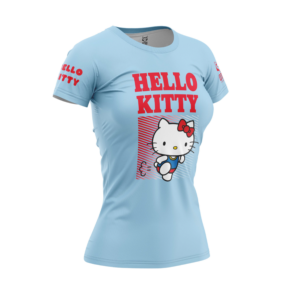 OTSO Damen/Mädchen Kurzarm-Funktionsshirt - Hello Kitty Stripes – Produktansicht