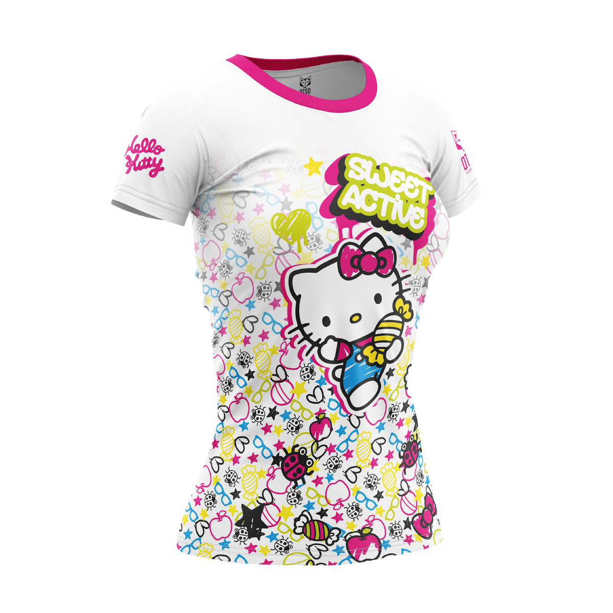 OTSO Damen/Mädchen Kurzarm-Funktionsshirt - Hello Kitty Sweet – Produktansicht