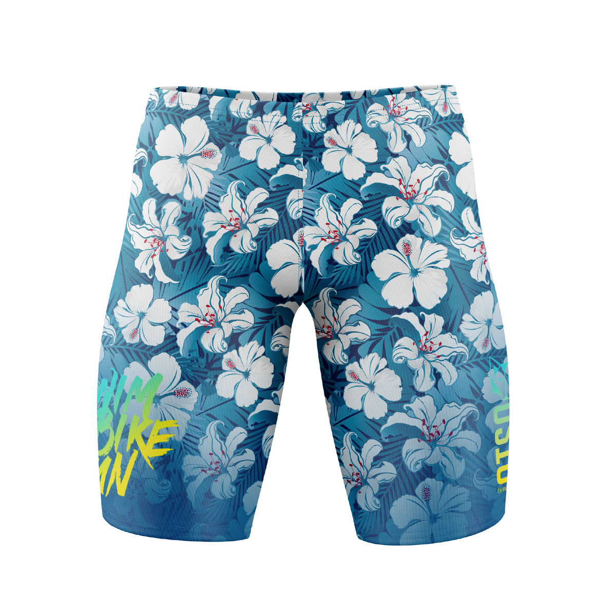 OTSO Jammer-Badehose - Swim Bike Run Flower – Produktansicht