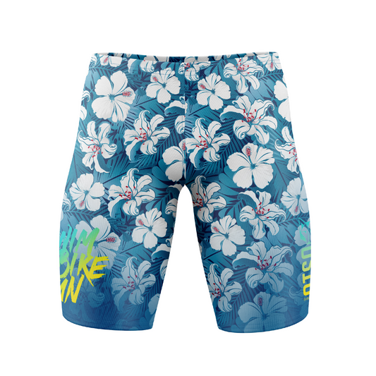 OTSO Jammer-Badehose - Swim Bike Run Flower – Produktansicht