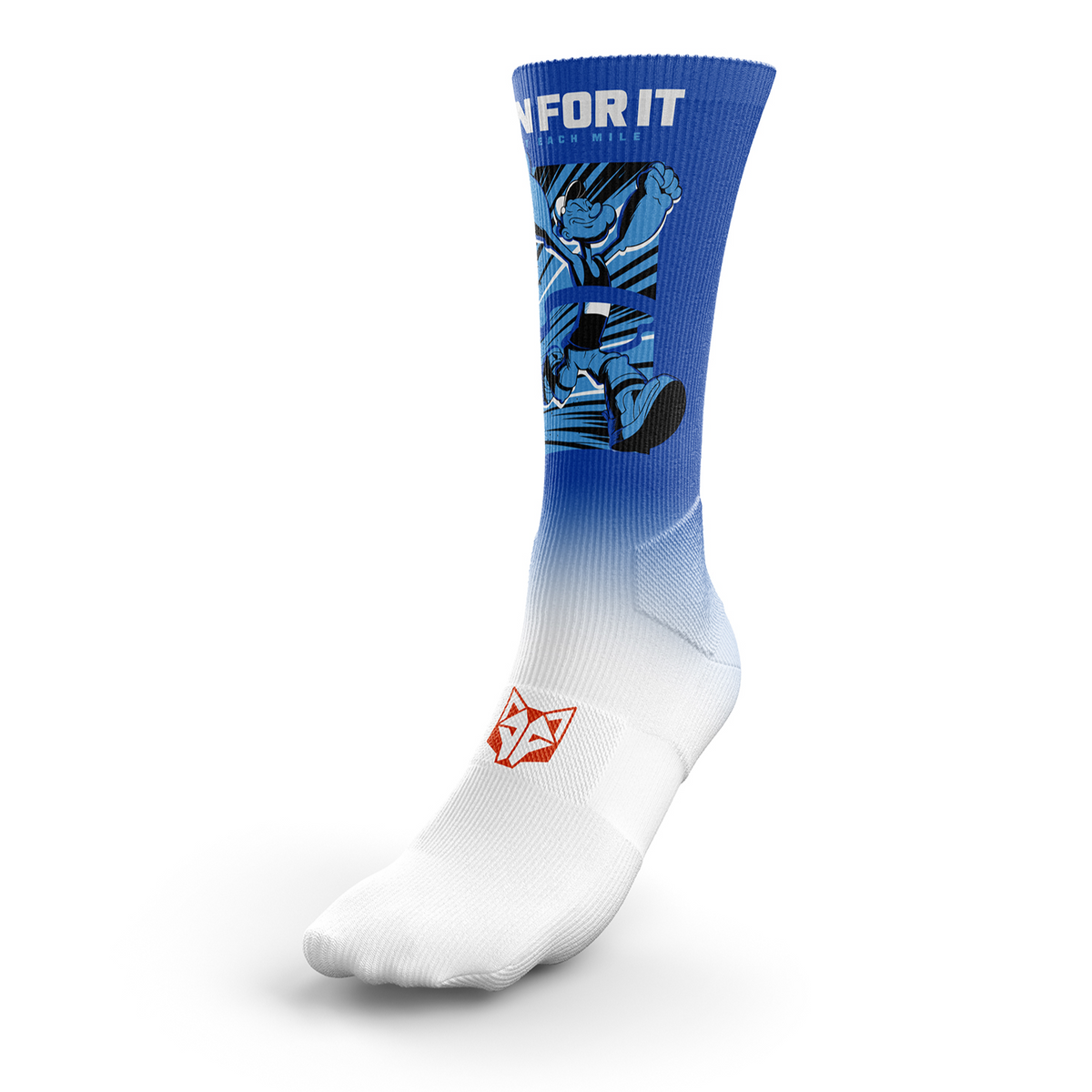 OTSO Sublimierte Sportsocken - Popeye Run For It – Produktansicht