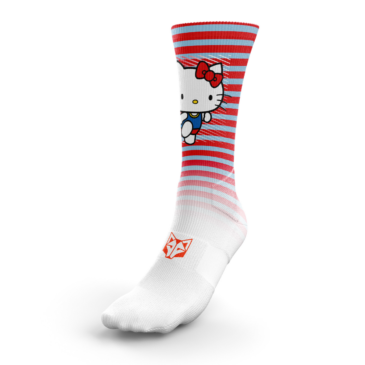 OTSO Sublimierte Sportsocken - Hello Kitty Stripes – Produktansicht
