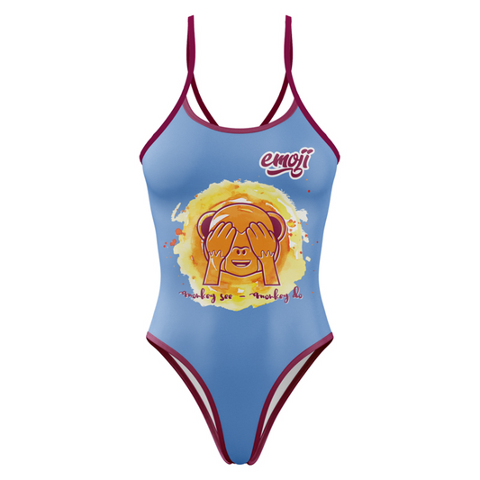 OTSO Damen Badeanzug - Emoji Monkey See – Produktansicht