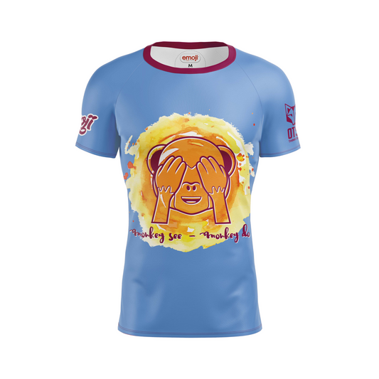 OTSO Herren Kurzarm-Funktionsshirt - Emoji Monkey See – Produktansicht