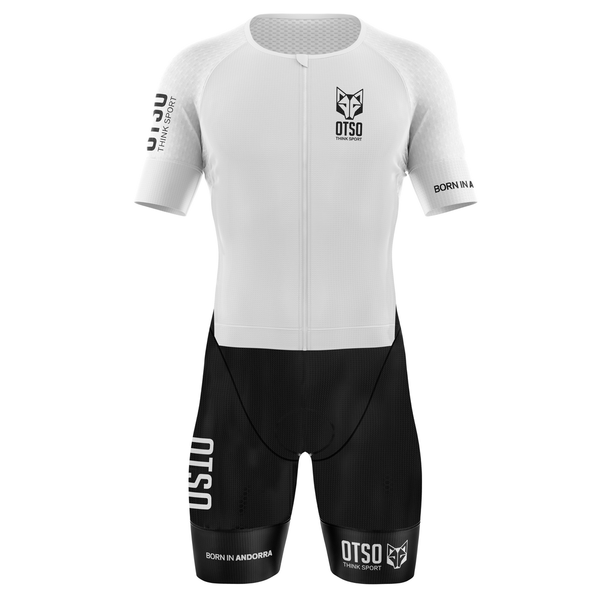 OTSO Herren Triathlonanzug - Black & White – Produktansicht