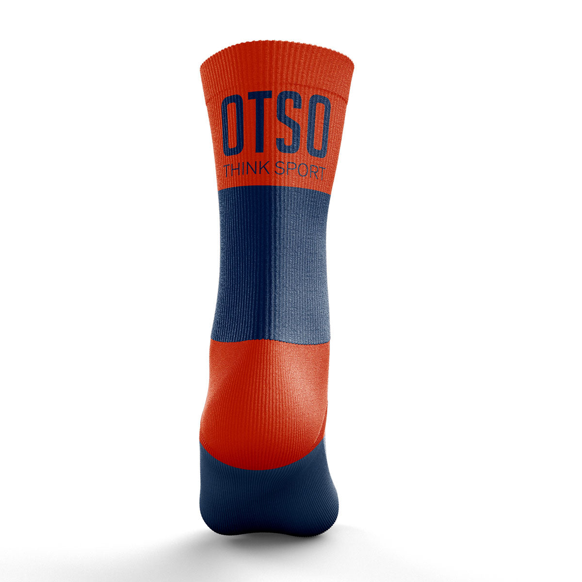 OTSO Multisport-Socken Medium Cut - Navy Blue & Fluo Orange – Produktansicht 2