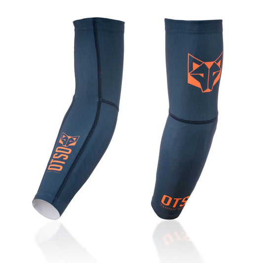 OTSO Armsleeves - Navy Blue & Fluo Orange – Produktansicht