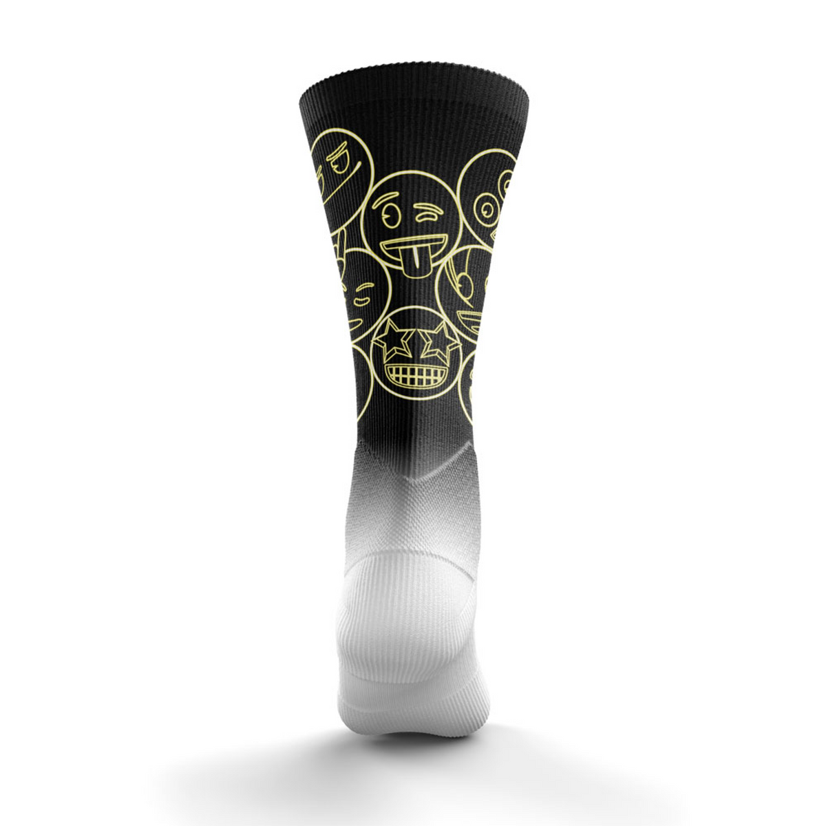 OTSO Sublimierte Sportsocken - Emoji Neon Faces – Produktansicht 2