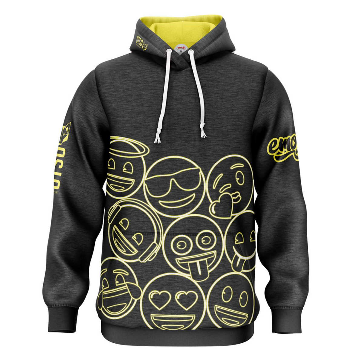 OTSO Hoodie - Emoji Neon Faces – Produktansicht