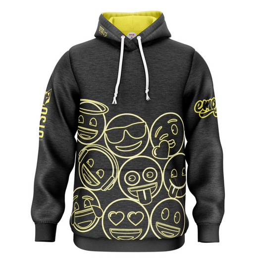 OTSO Hoodie - Emoji Neon Faces – Produktansicht