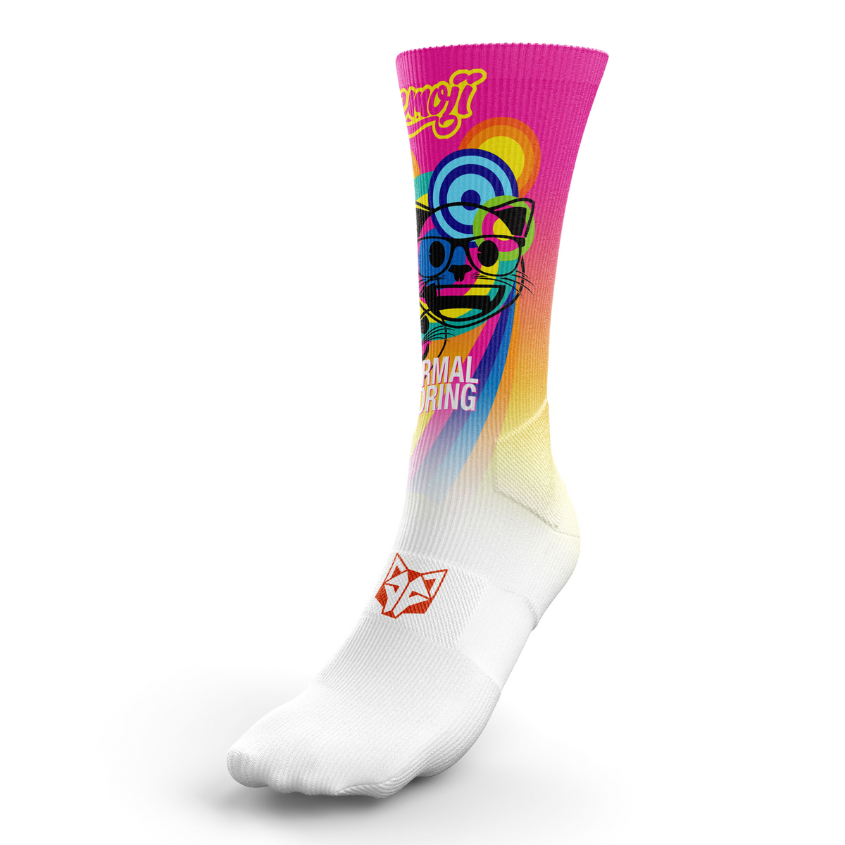 OTSO Sublimierte Sportsocken - Emoji Normal Is Boring – Produktansicht