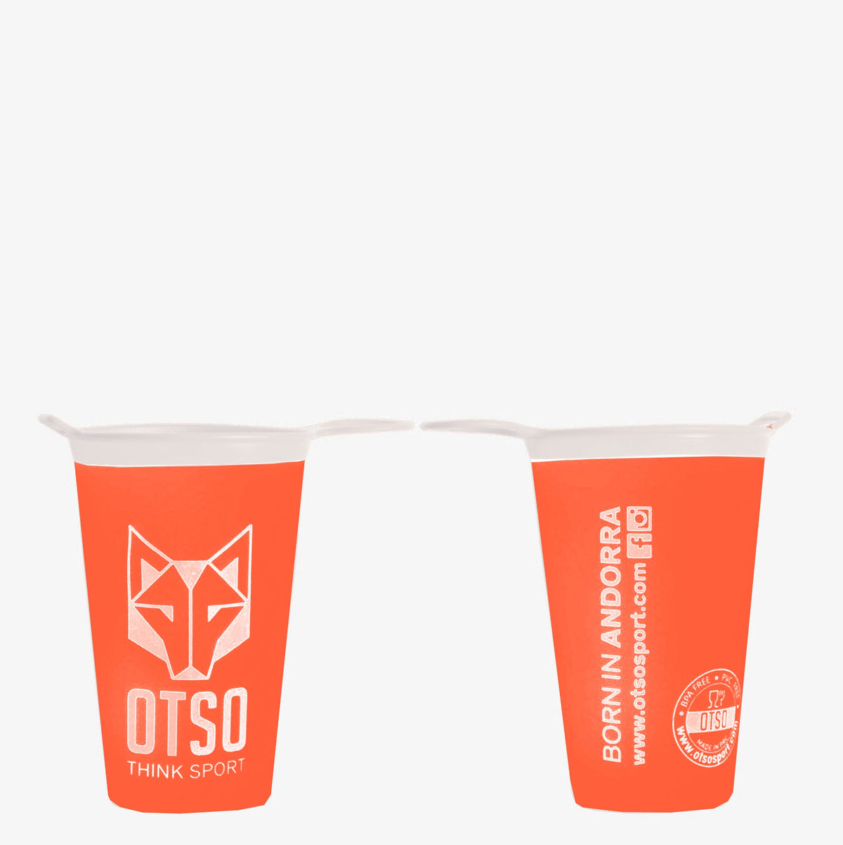 OTSO Faltbarer Laufbecher 200ml - Orange – Produktansicht