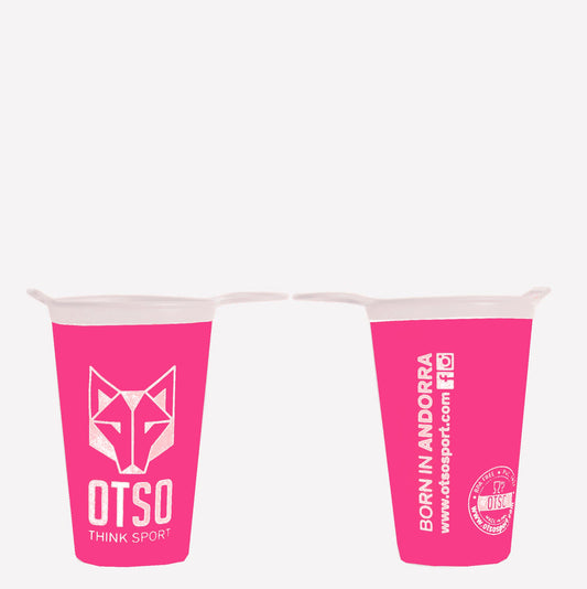 OTSO Faltbarer Laufbecher 200ml - Fluo Pink – Produktansicht