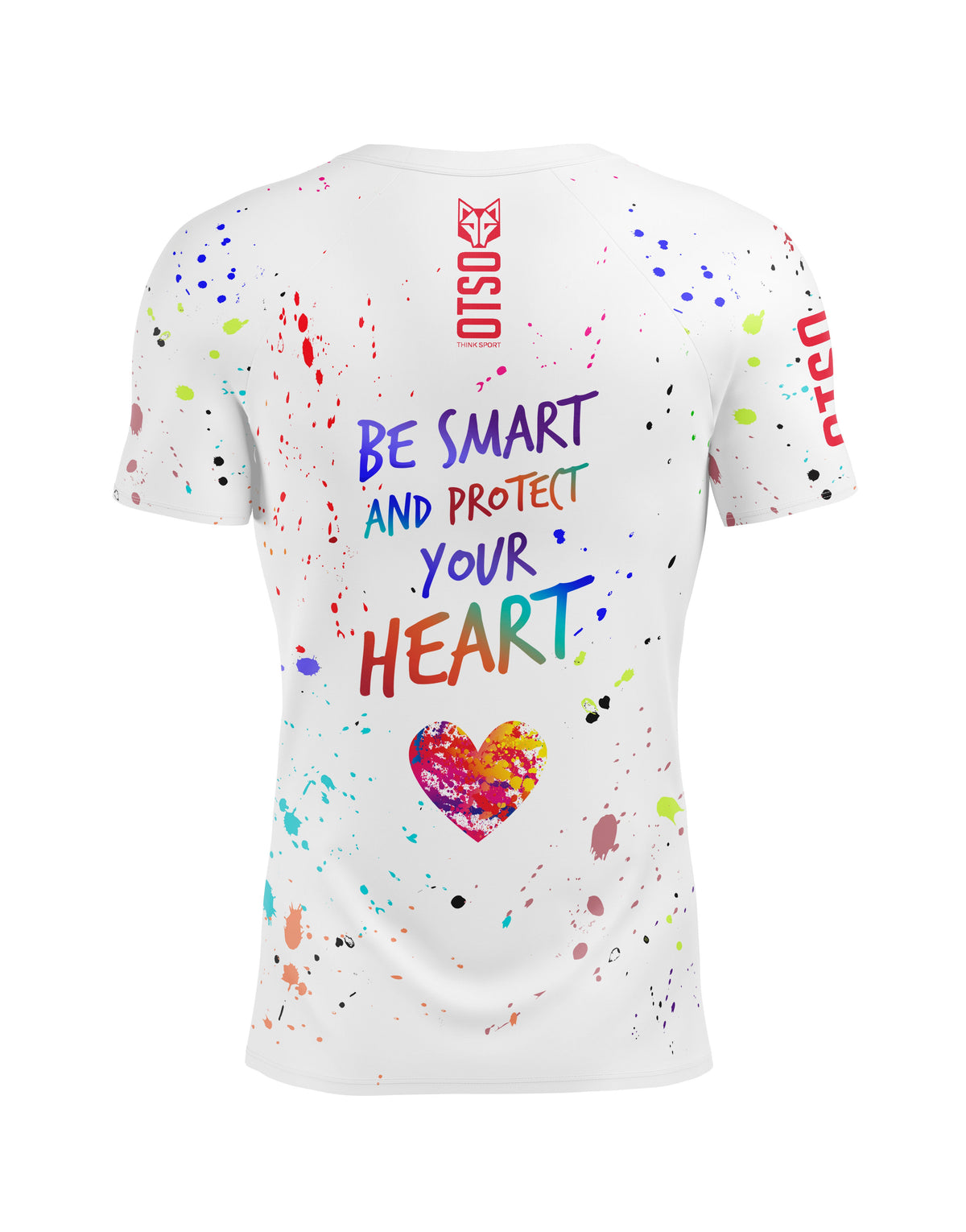 OTSO Herren Kurzarm-Funktionsshirt - Be Smart and Protect your Heart – Produktansicht 2