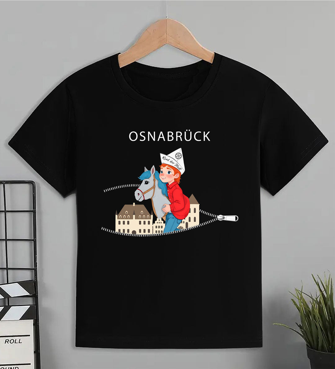 Steckenpferdreiten Osnabrück T-Shirt schwarz, weiß, rosa