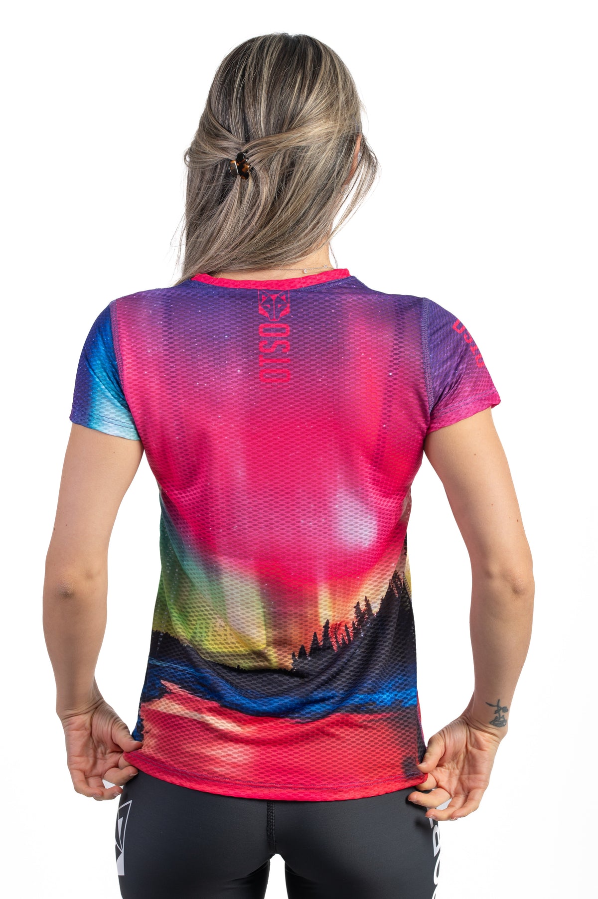 OTSO Damen Kurzarm-Funktionsshirt - Auroras boreales – Produktansicht 7