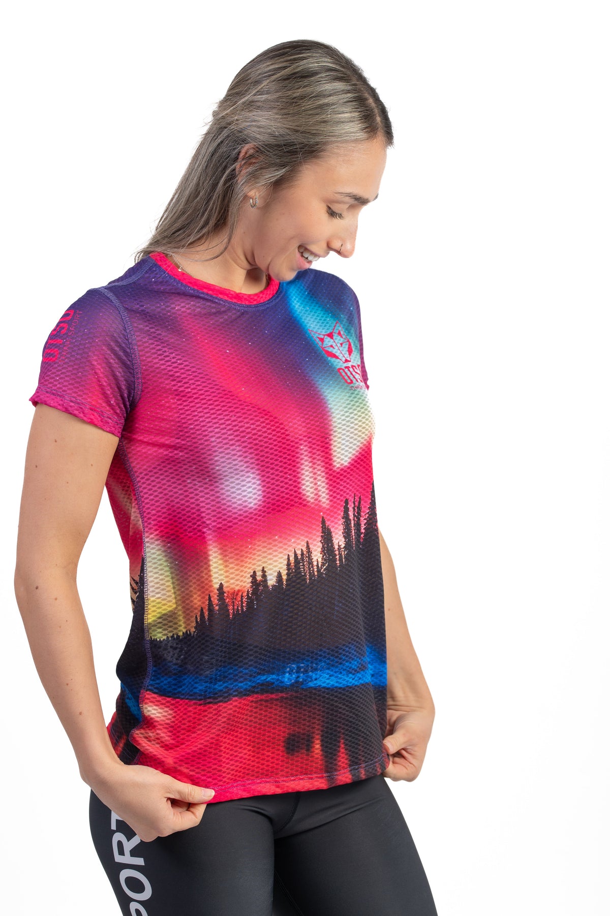OTSO Damen Kurzarm-Funktionsshirt - Auroras boreales – Produktansicht 6