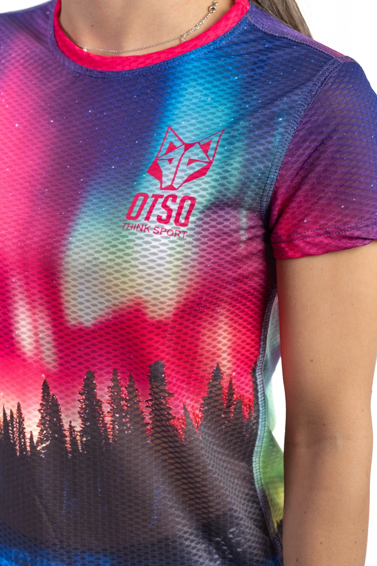 OTSO Damen Kurzarm-Funktionsshirt - Auroras boreales – Produktansicht 8