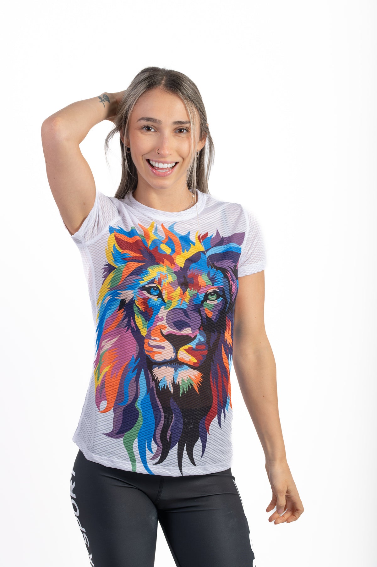 OTSO Damen Kurzarm-Funktionsshirt - Be A Lion – Produktansicht 5