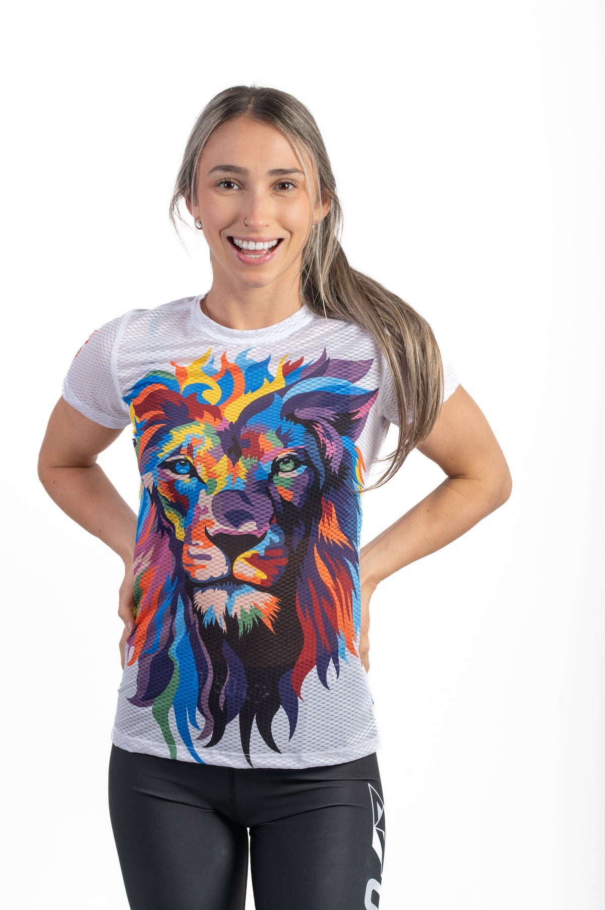 OTSO Damen Kurzarm-Funktionsshirt - Be A Lion – Produktansicht 3