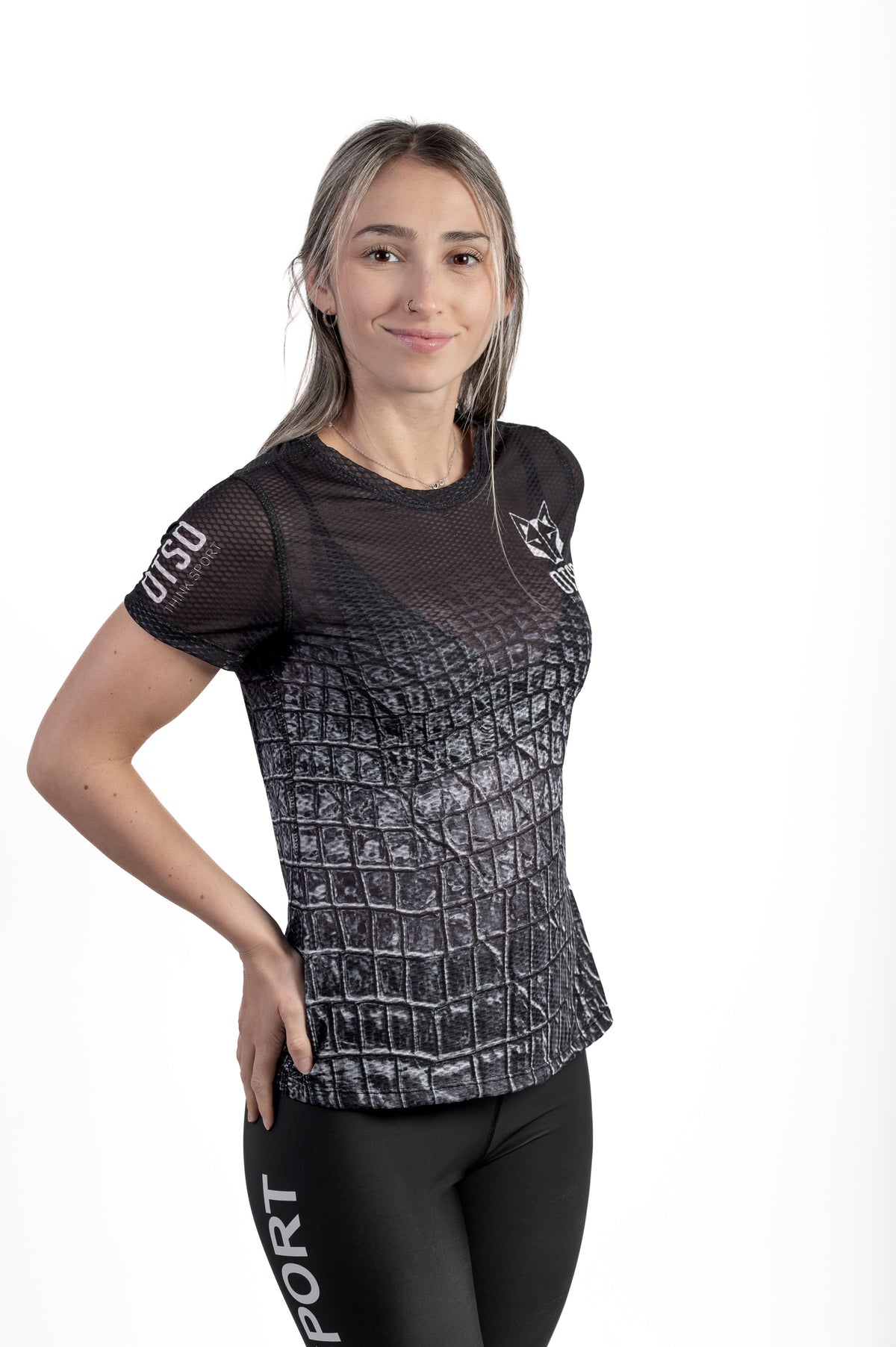 OTSO Damen Kurzarm-Funktionsshirt - Black Snake – Produktansicht 5