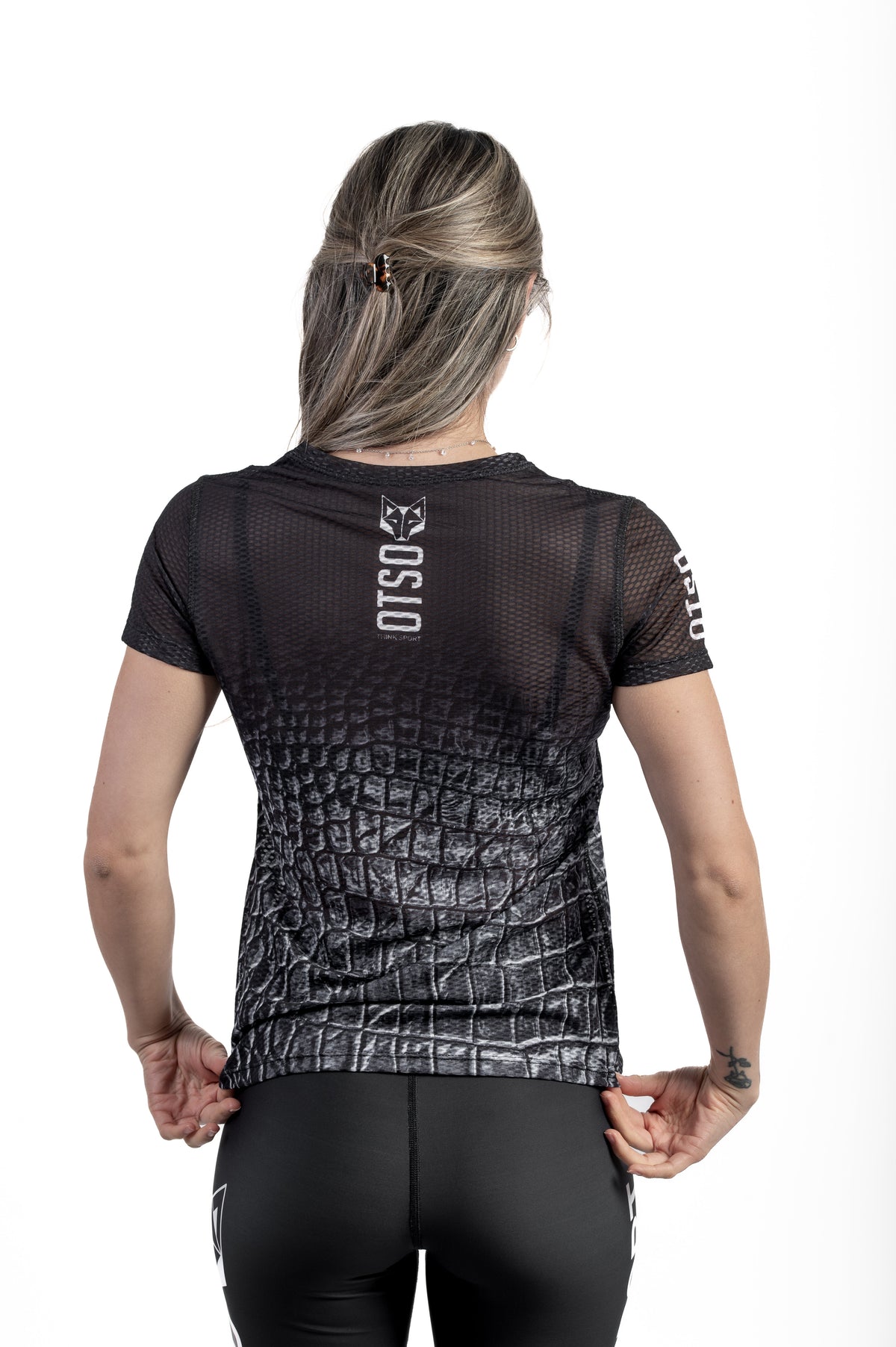 OTSO Damen Kurzarm-Funktionsshirt - Black Snake – Produktansicht 7