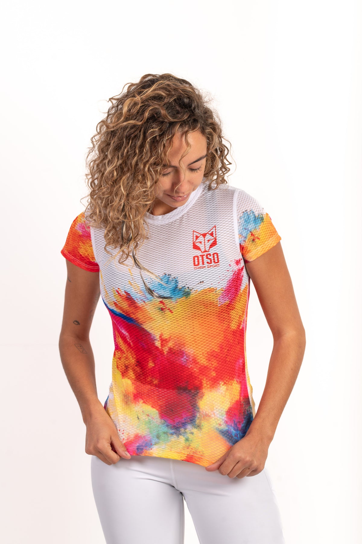 OTSO Damen Kurzarm-Funktionsshirt - Colors – Produktansicht 4