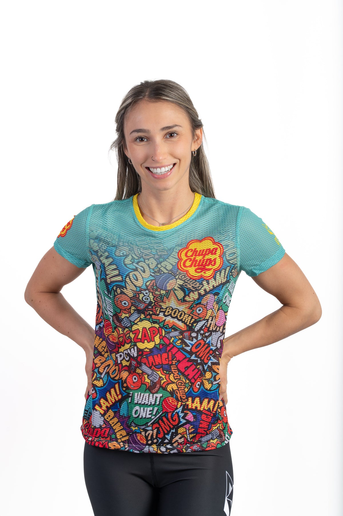 OTSO Damen Kurzarm-Funktionsshirt - Chupa Chups Comic – Produktansicht 3