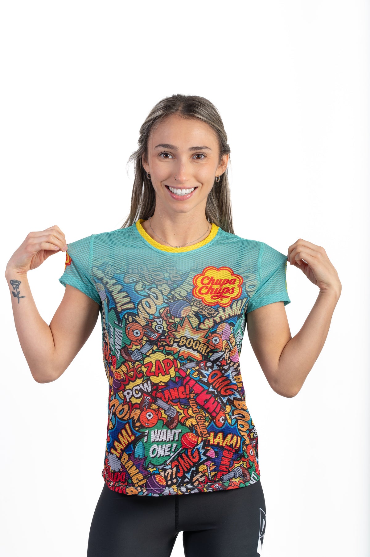 OTSO Damen Kurzarm-Funktionsshirt - Chupa Chups Comic – Produktansicht 4