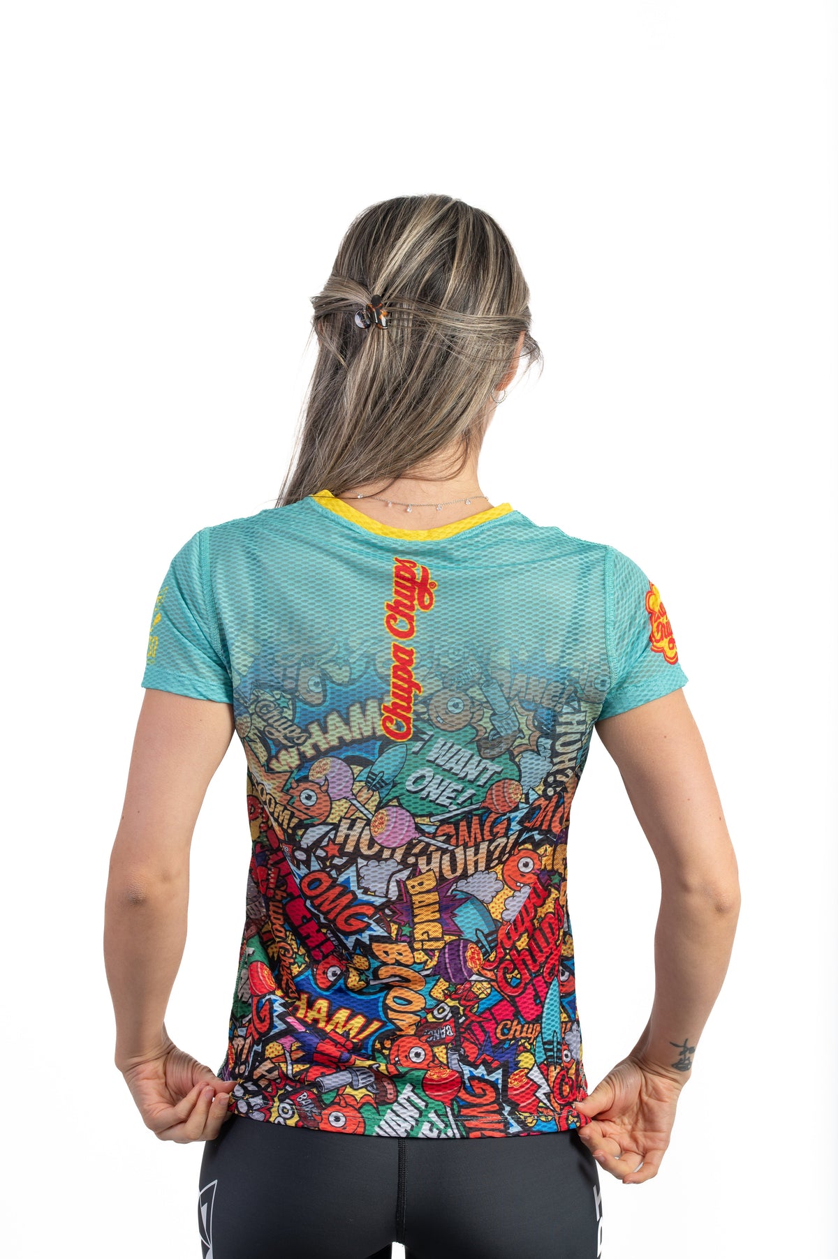 OTSO Damen Kurzarm-Funktionsshirt - Chupa Chups Comic – Produktansicht 7