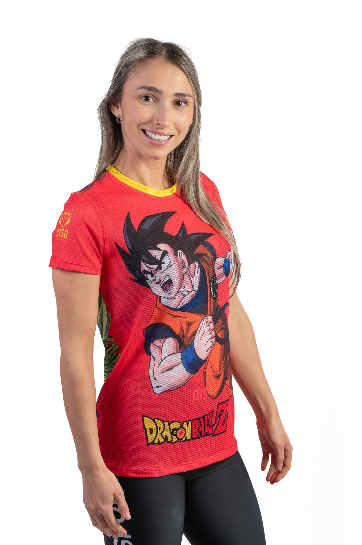 OTSO Damen Kurzarm-Funktionsshirt - Dragon Ball Z Goku Shenron – Produktansicht 4