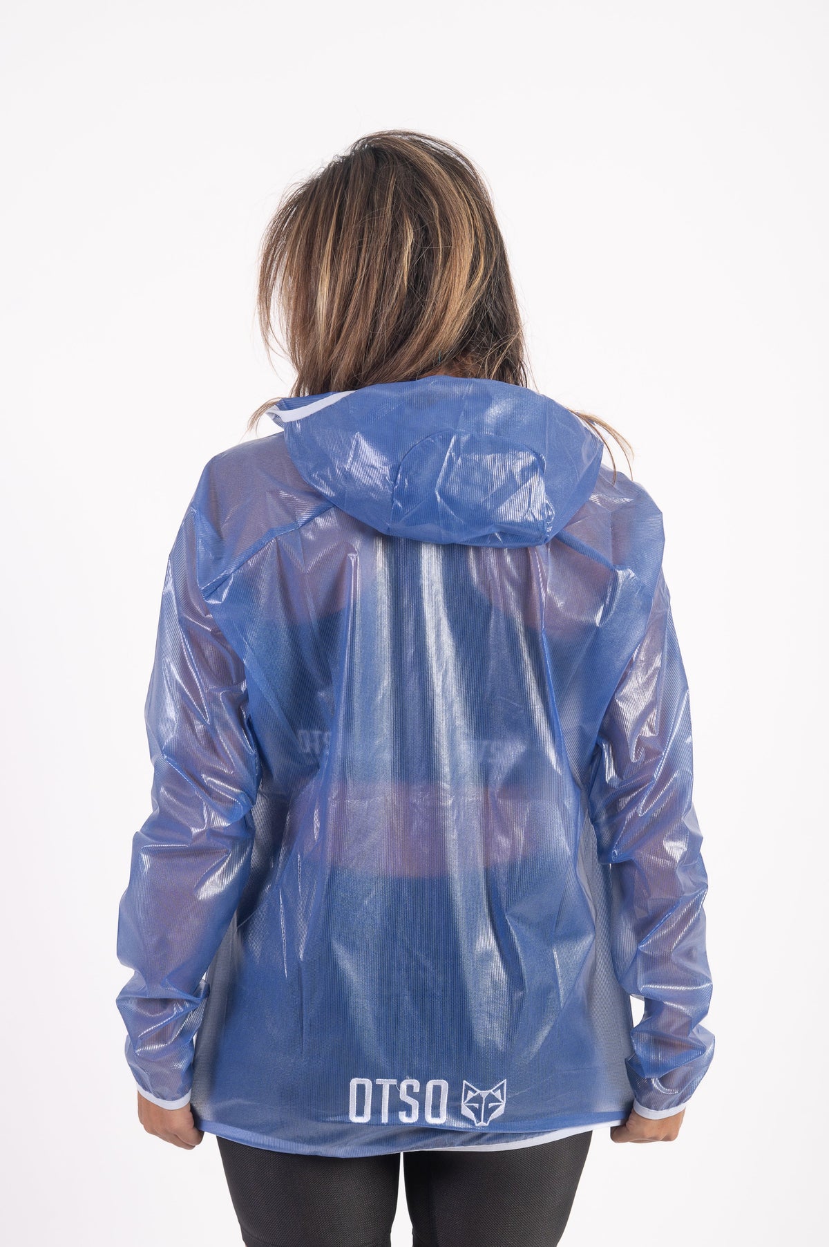 OTSO Wasserdichte Laufjacke - Electric Blue & White – Produktansicht 15