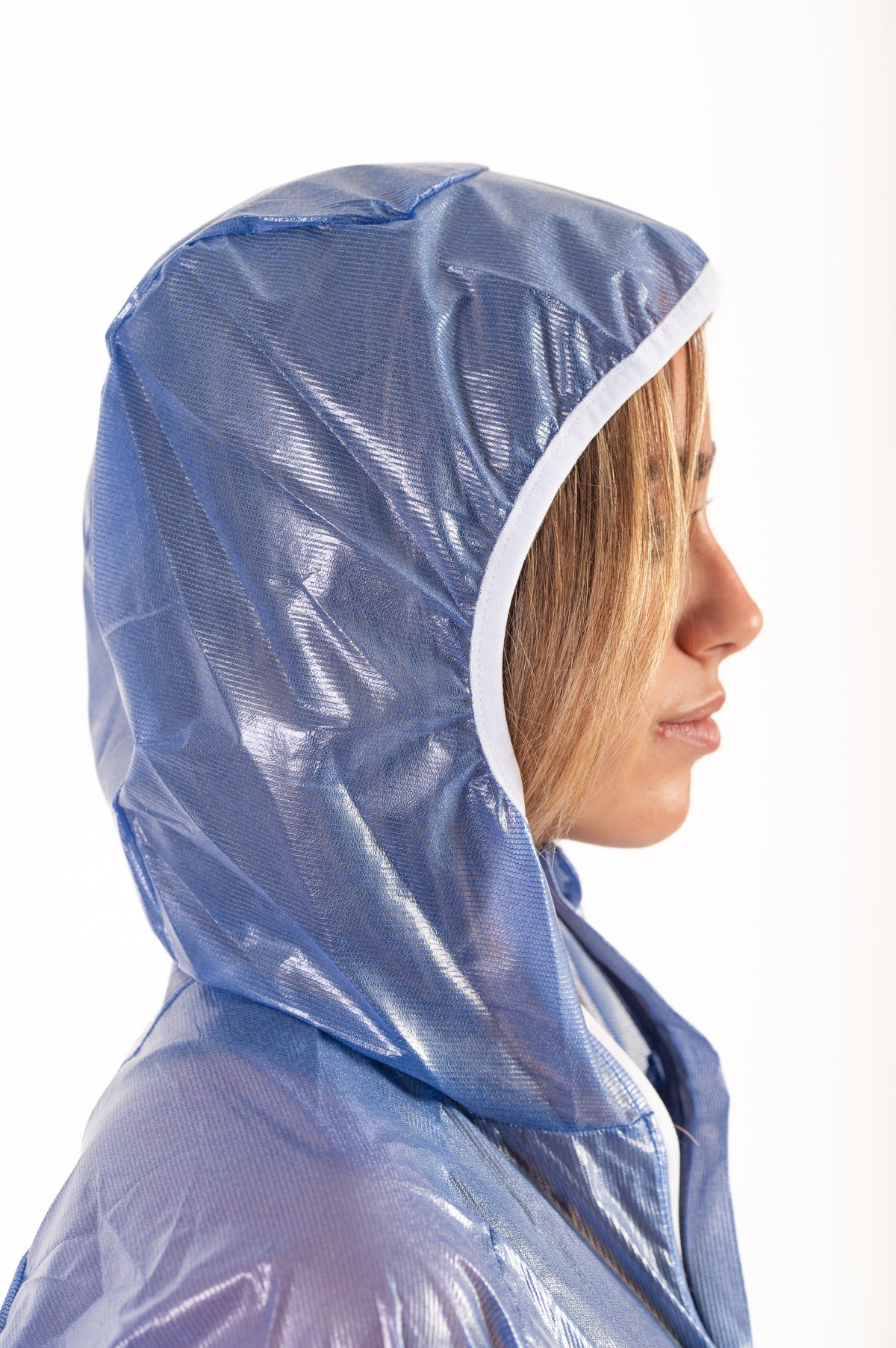 OTSO Wasserdichte Laufjacke - Electric Blue & White – Produktansicht 17