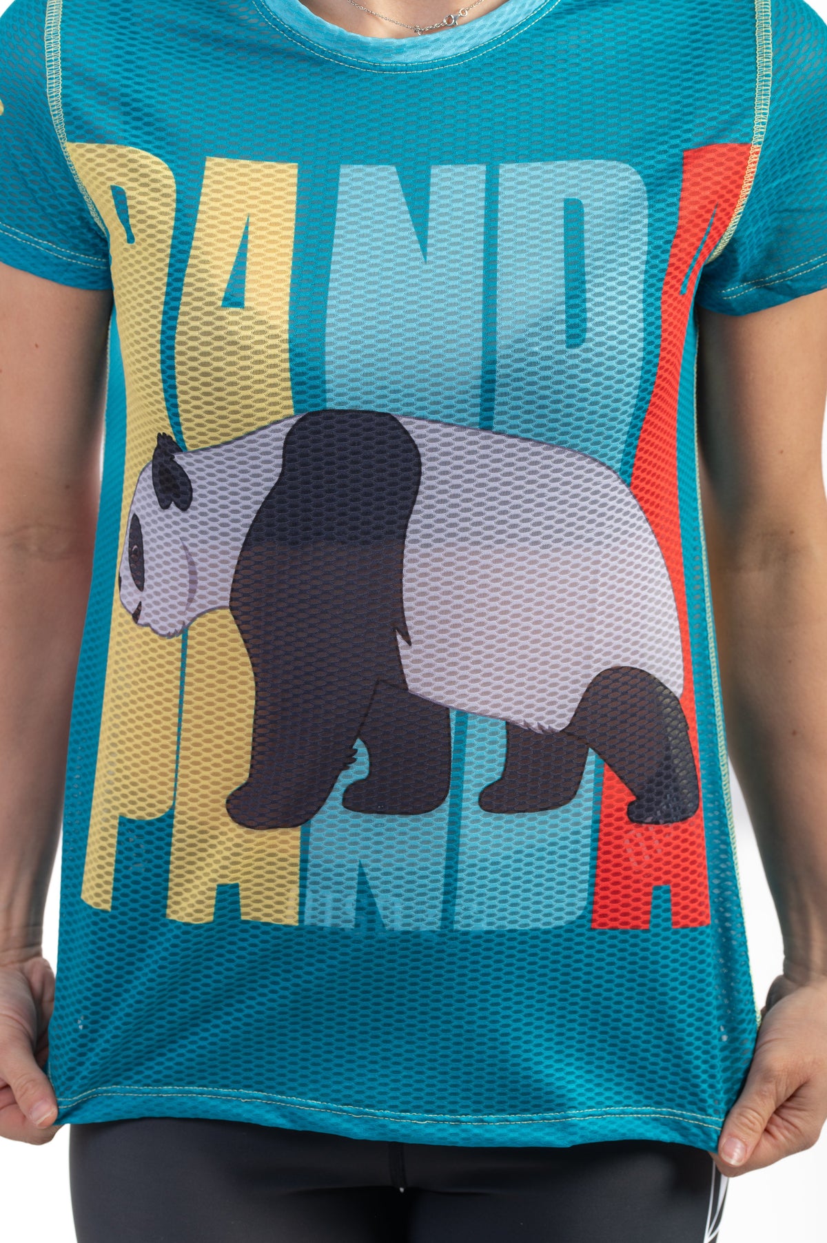 OTSO Damen Kurzarm-Funktionsshirt - Emoji Panda – Produktansicht 7