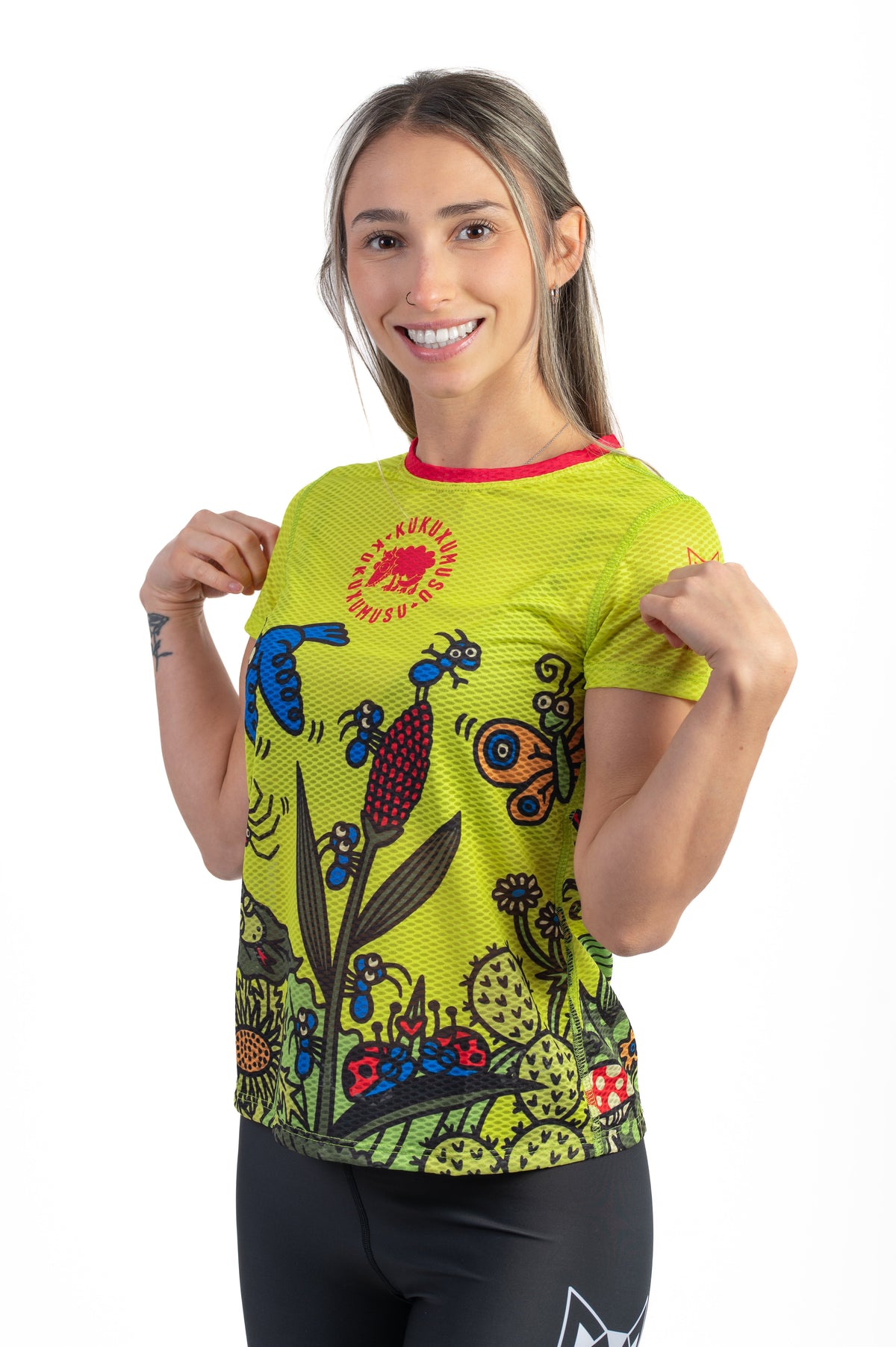 OTSO Damen Kurzarm-Funktionsshirt - Kukuxumusu Forest – Produktansicht 5