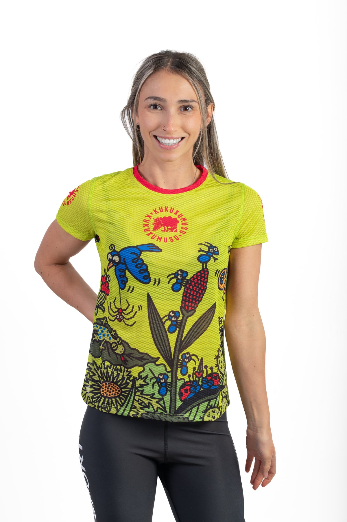 OTSO Damen Kurzarm-Funktionsshirt - Kukuxumusu Forest – Produktansicht 3
