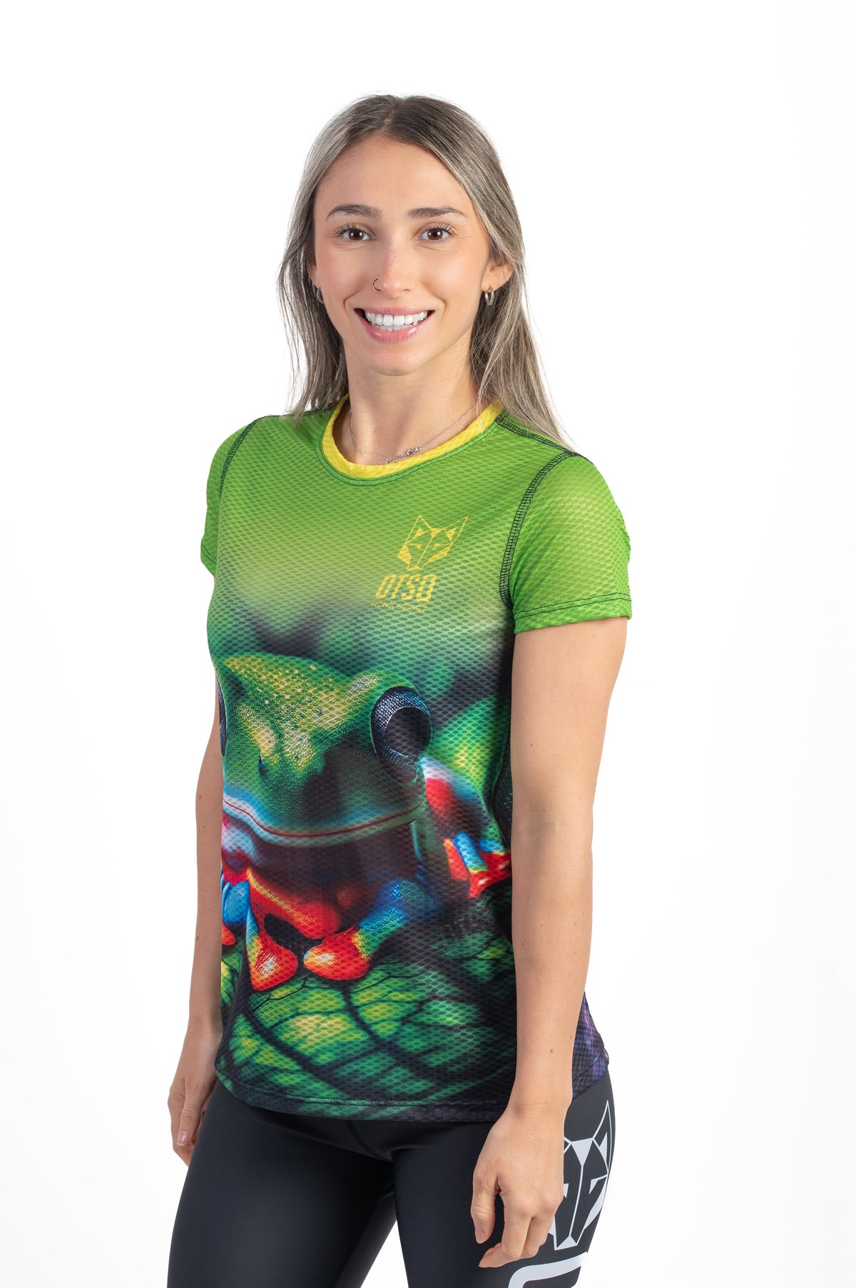 OTSO Damen Kurzarm-Funktionsshirt - Frog – Produktansicht 4