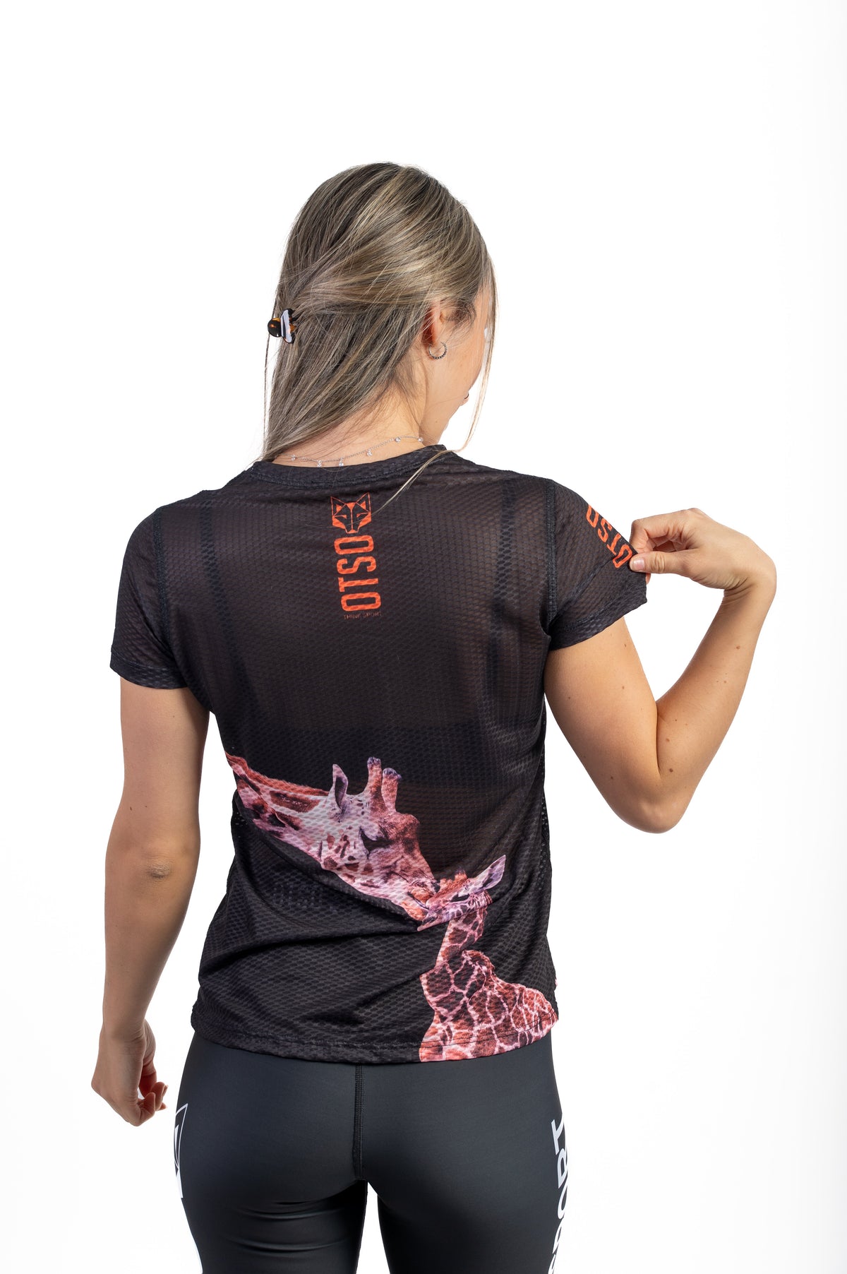 OTSO Damen Kurzarm-Funktionsshirt - Giraffe – Produktansicht 6
