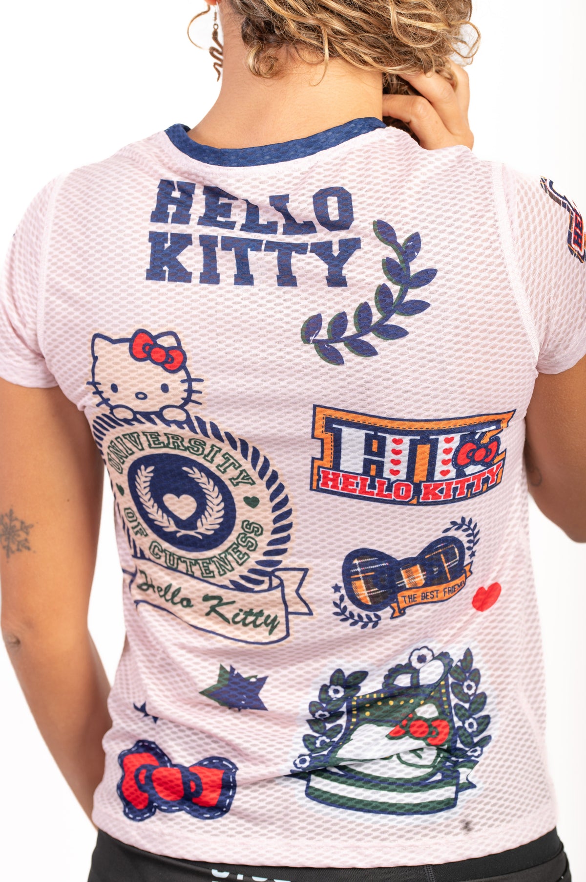 OTSO Damen/Mädchen Kurzarm-Funktionsshirt - Hello Kitty Cheerleading – Produktansicht 8