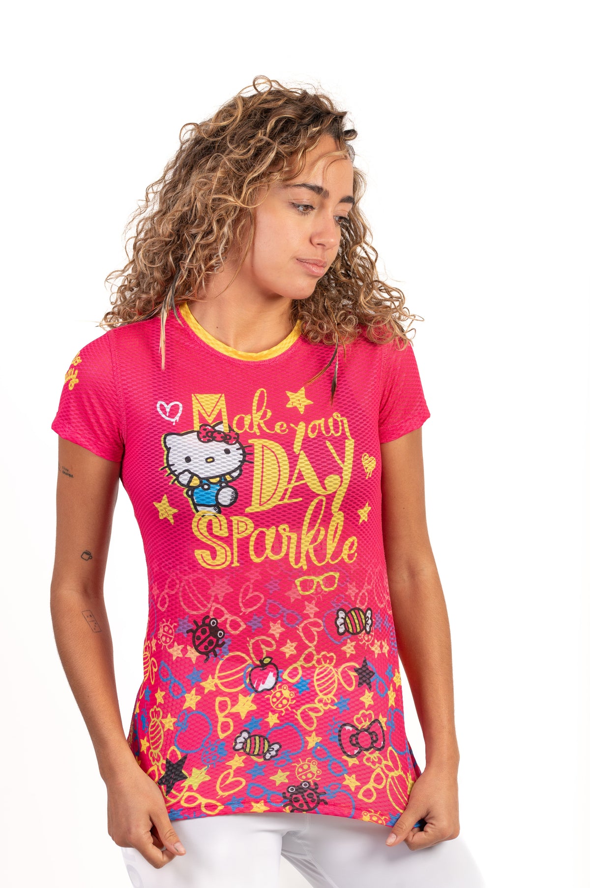 OTSO Damen/Mädchen Kurzarm-Funktionsshirt - Hello Kitty Sparkle – Produktansicht 3