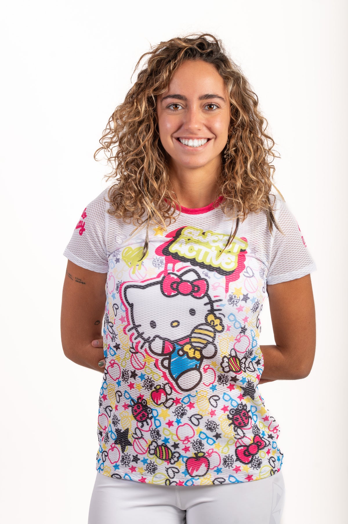 OTSO Damen/Mädchen Kurzarm-Funktionsshirt - Hello Kitty Sweet – Produktansicht 3
