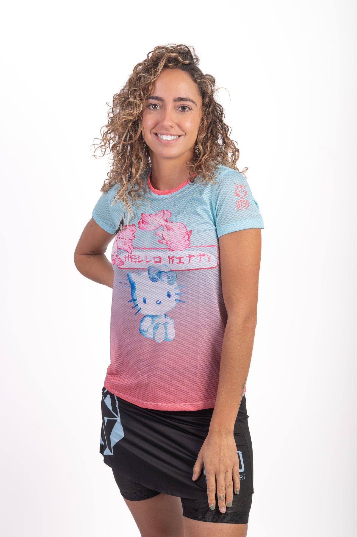 OTSO Damen/Mädchen Kurzarm-Funktionsshirt - Hello Kitty Wave – Produktansicht 4