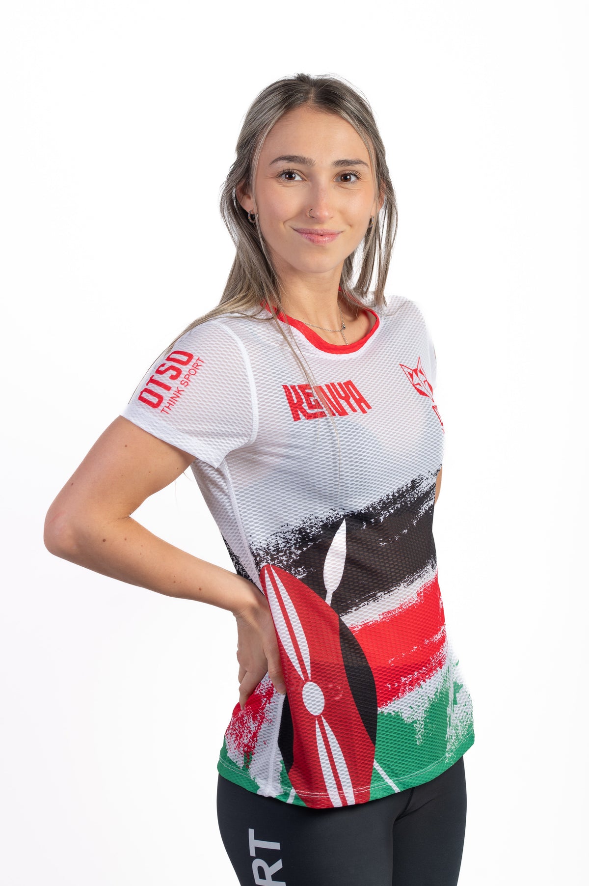 OTSO Damen Kurzarm-Funktionsshirt - Kimbia Kenya – Produktansicht 4