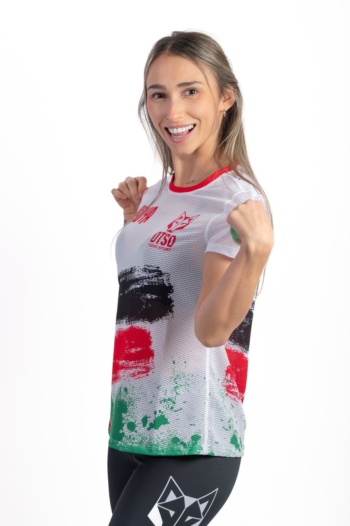 OTSO Damen Kurzarm-Funktionsshirt - Kimbia Kenya – Produktansicht 5
