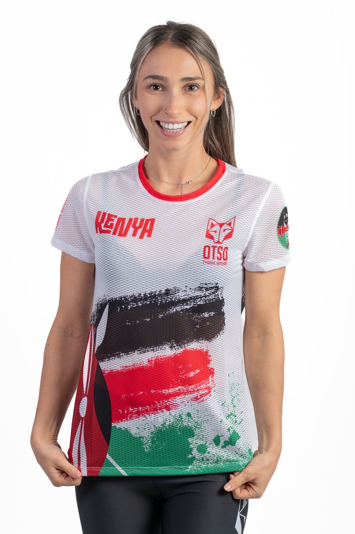 OTSO Damen Kurzarm-Funktionsshirt - Kimbia Kenya – Produktansicht 3
