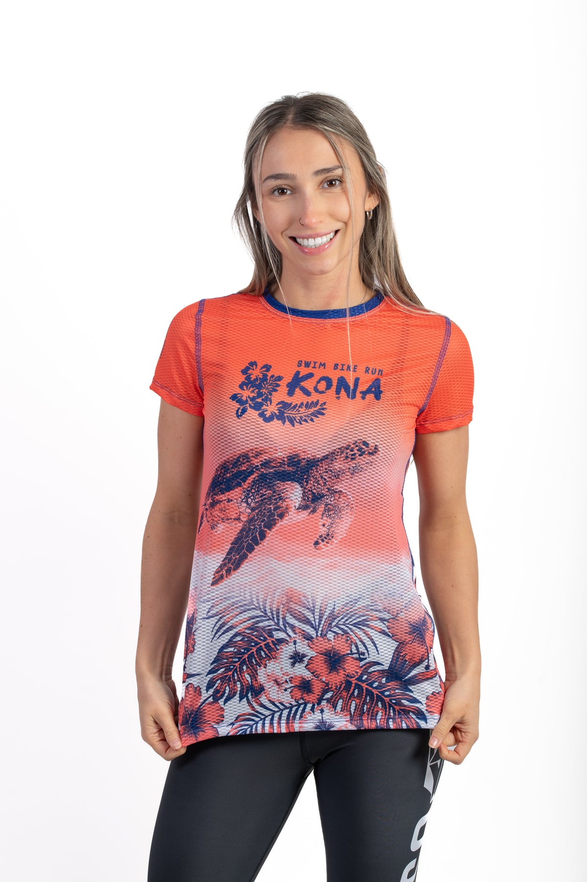 OTSO Damen Kurzarm-Funktionsshirt - Kona Kahalu'u Beach – Produktansicht 3