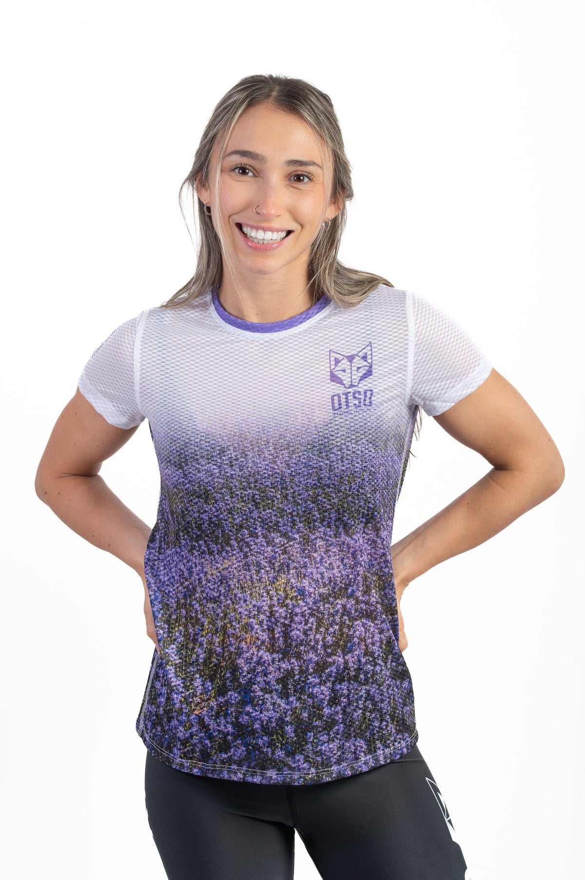 OTSO Damen Kurzarm-Funktionsshirt - Lavande – Produktansicht 3