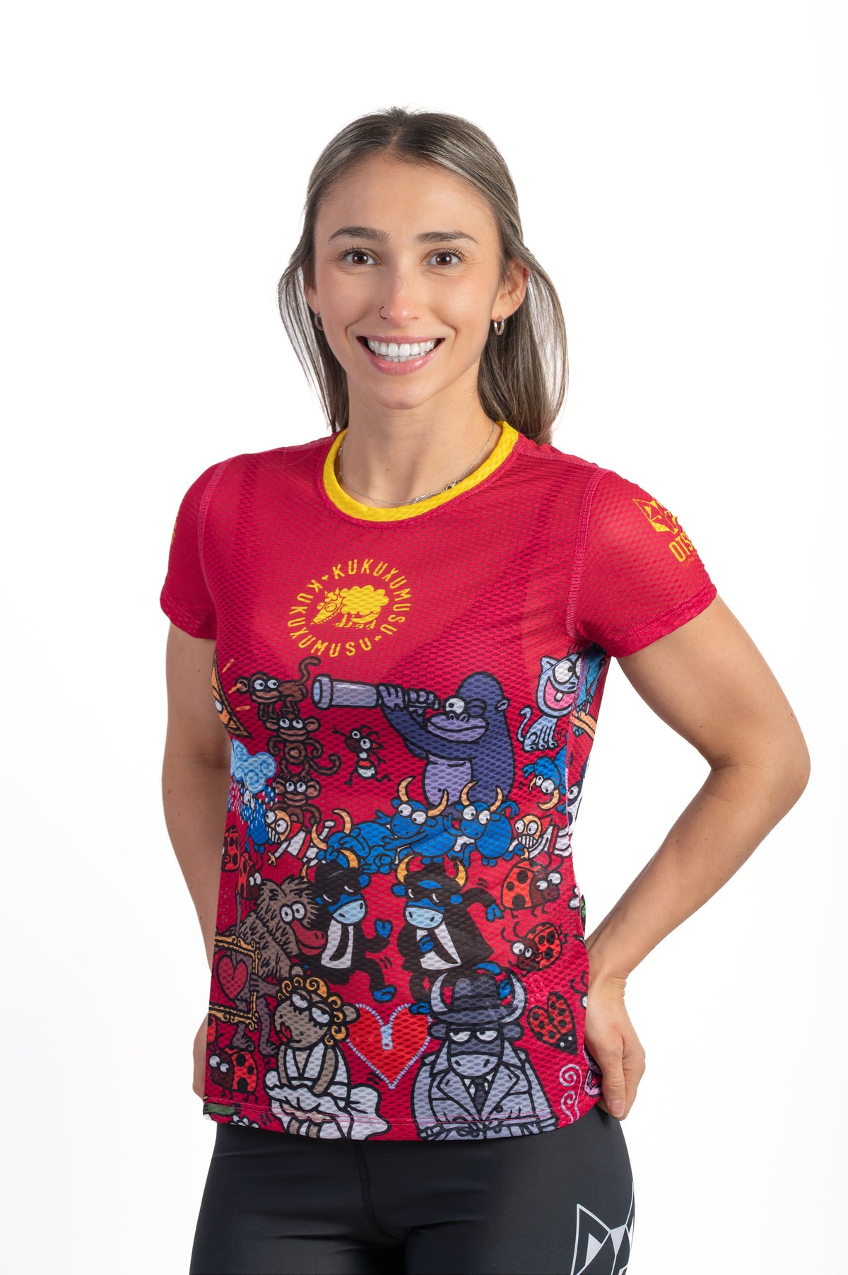 OTSO Damen Kurzarm-Funktionsshirt - Kukuxumusu Mix Kuku – Produktansicht 3